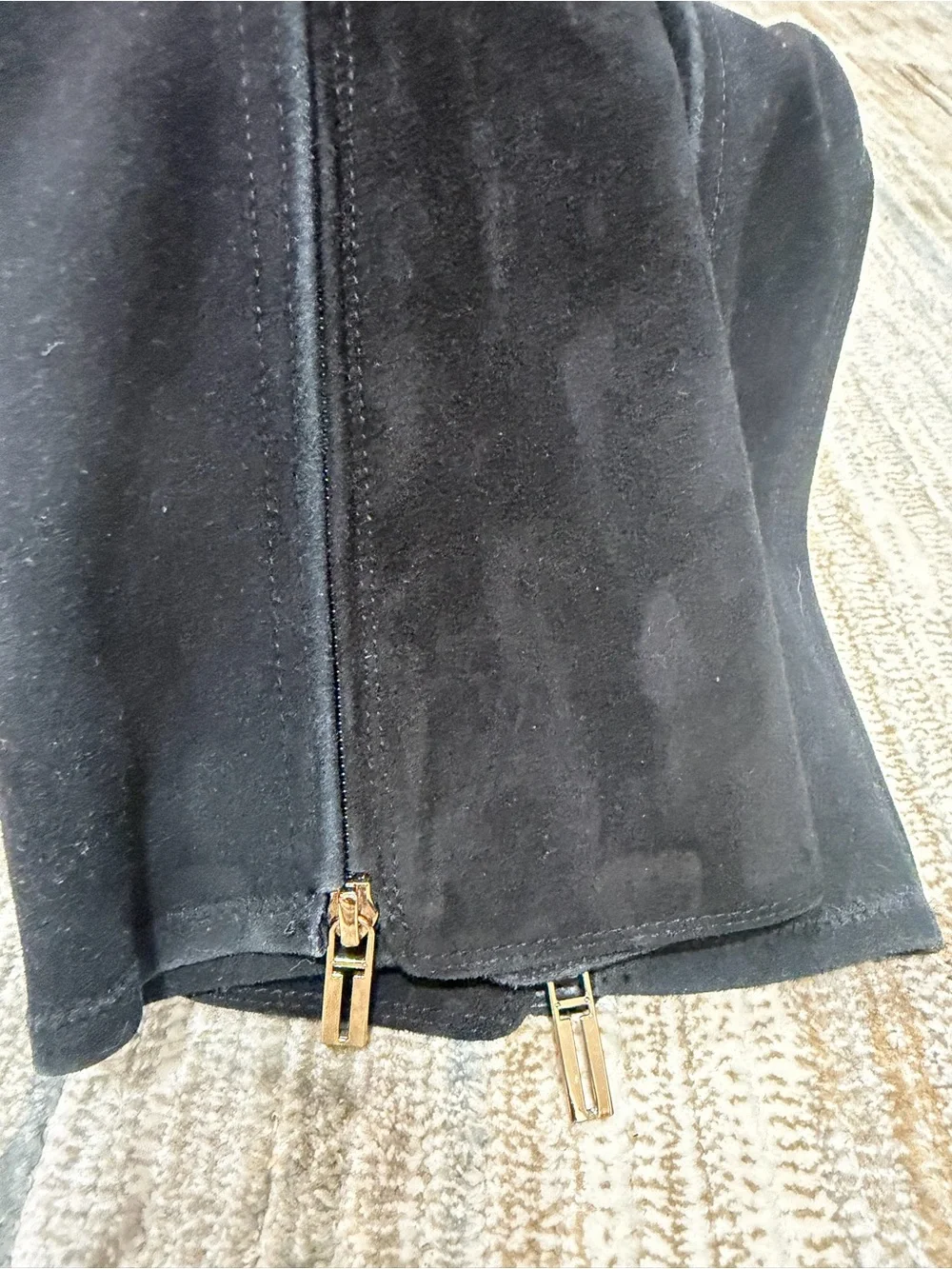 Tory Burch Black Suede Over-the-Knee Booties